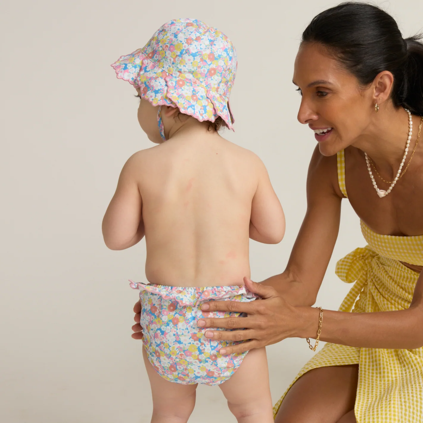 baby jasmine blossom scalloped sun hat - Image 3