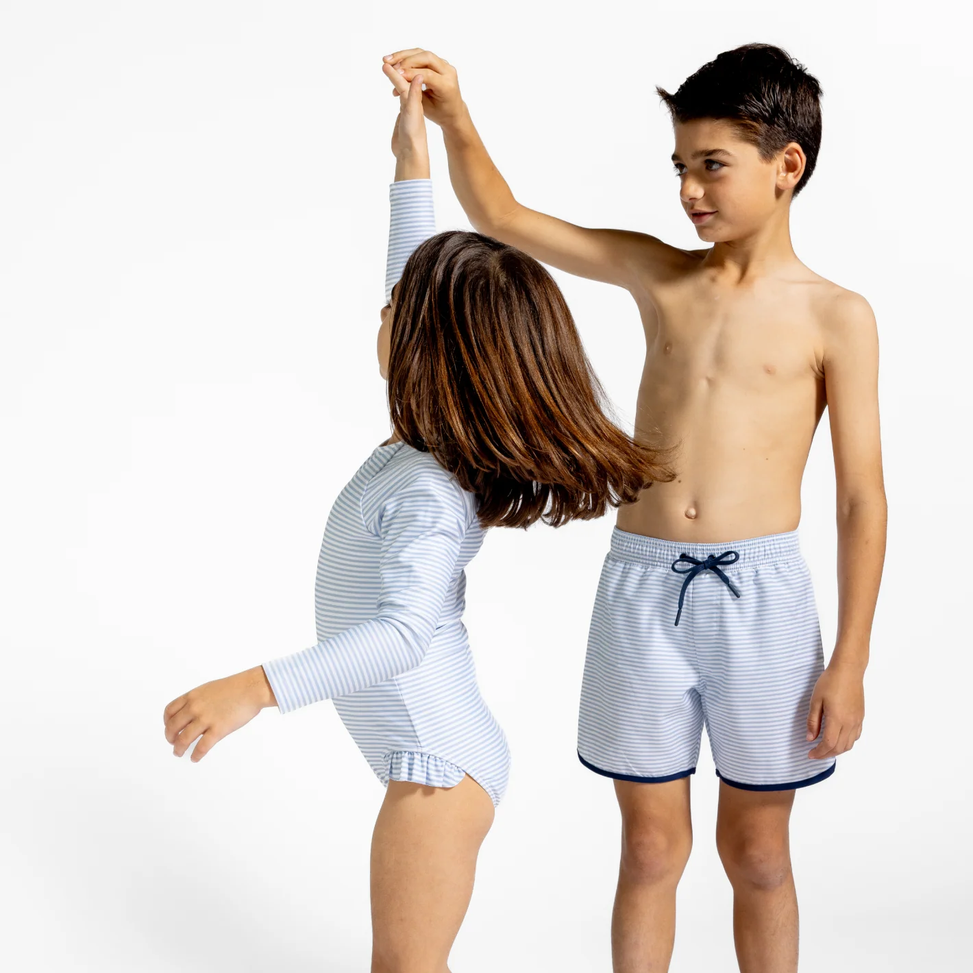 boys powder blue stripe boardie - Image 6