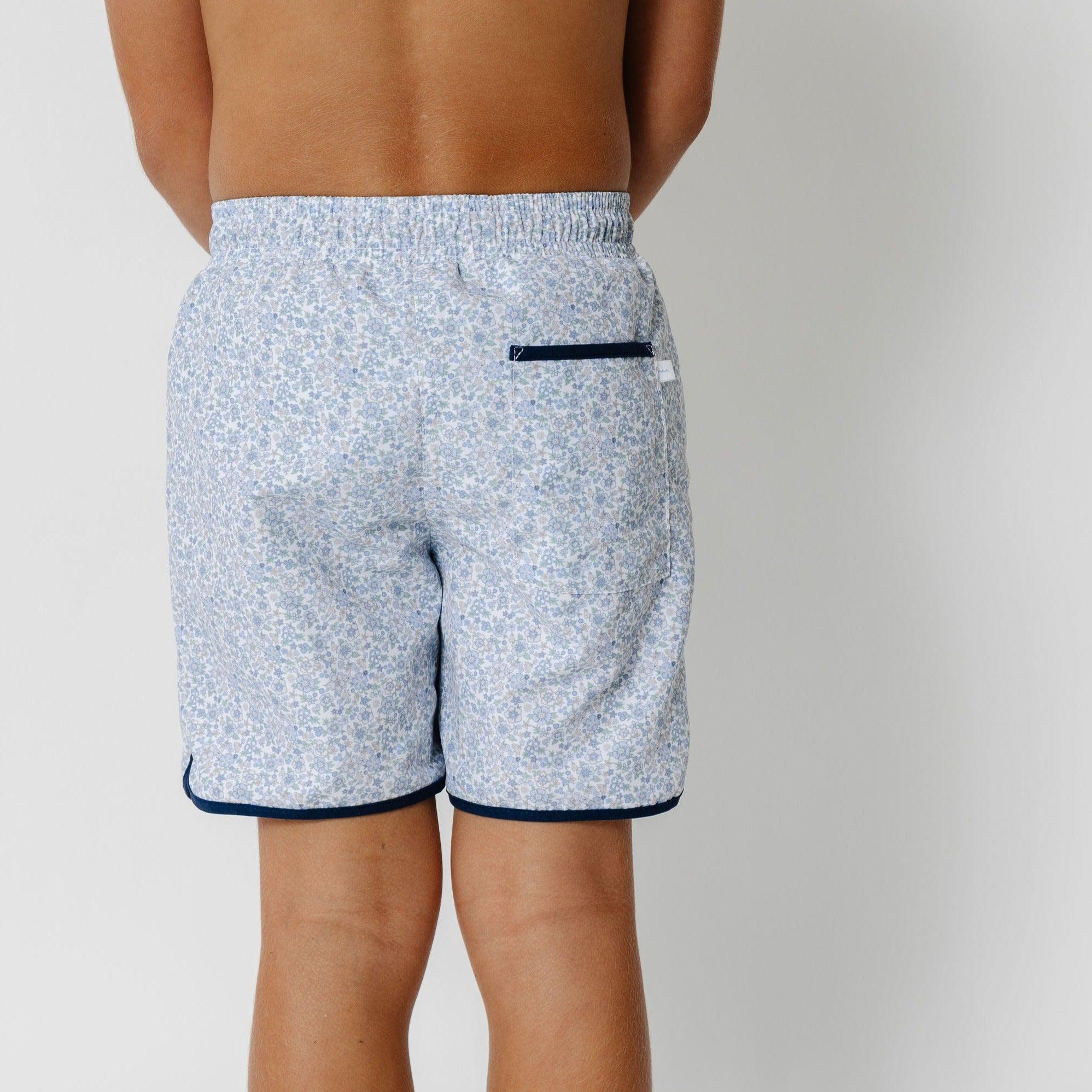 boys slate floral boardie - Image 5