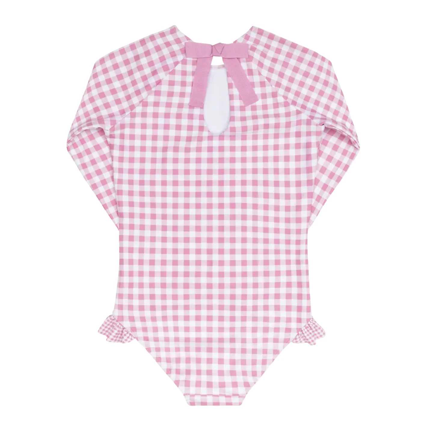 girls blush gingham rashguard one piece - Image 7