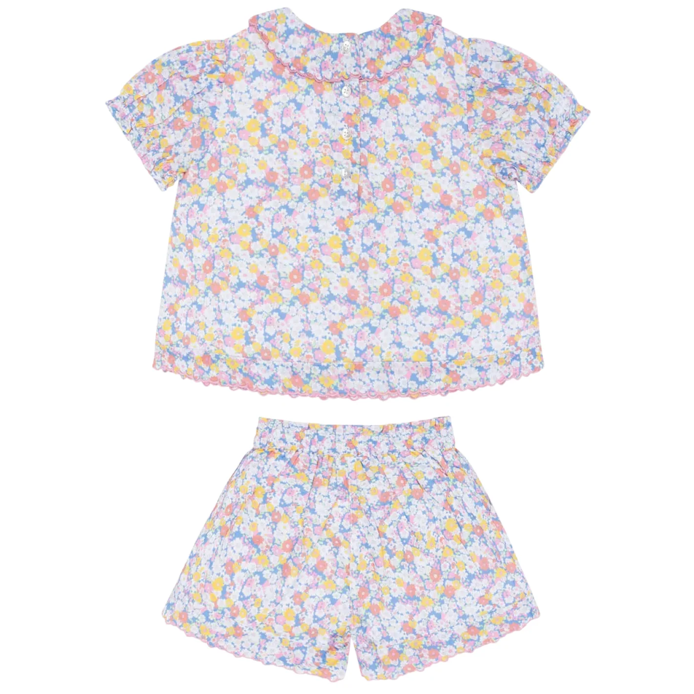 girls jasmine blossom puff sleeve top and short set - Image 6