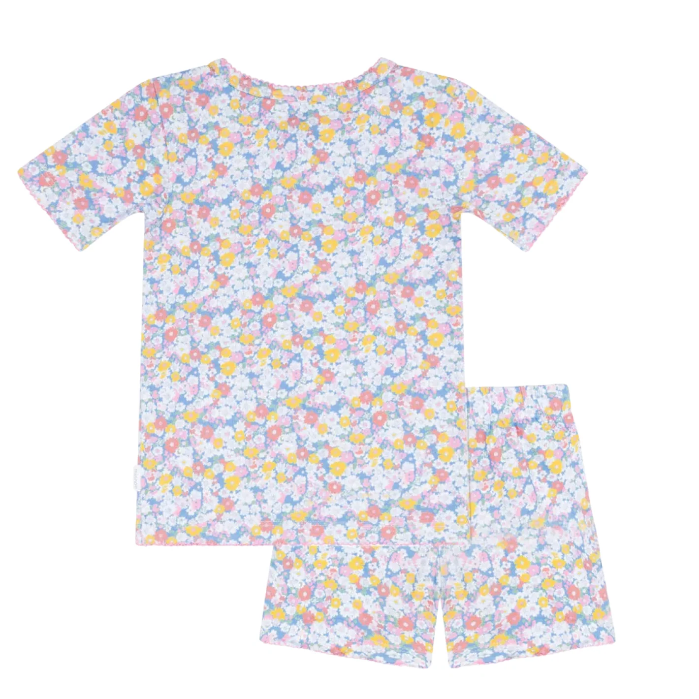 girls jasmine blossom shirt and short pima pajamas set - Image 6