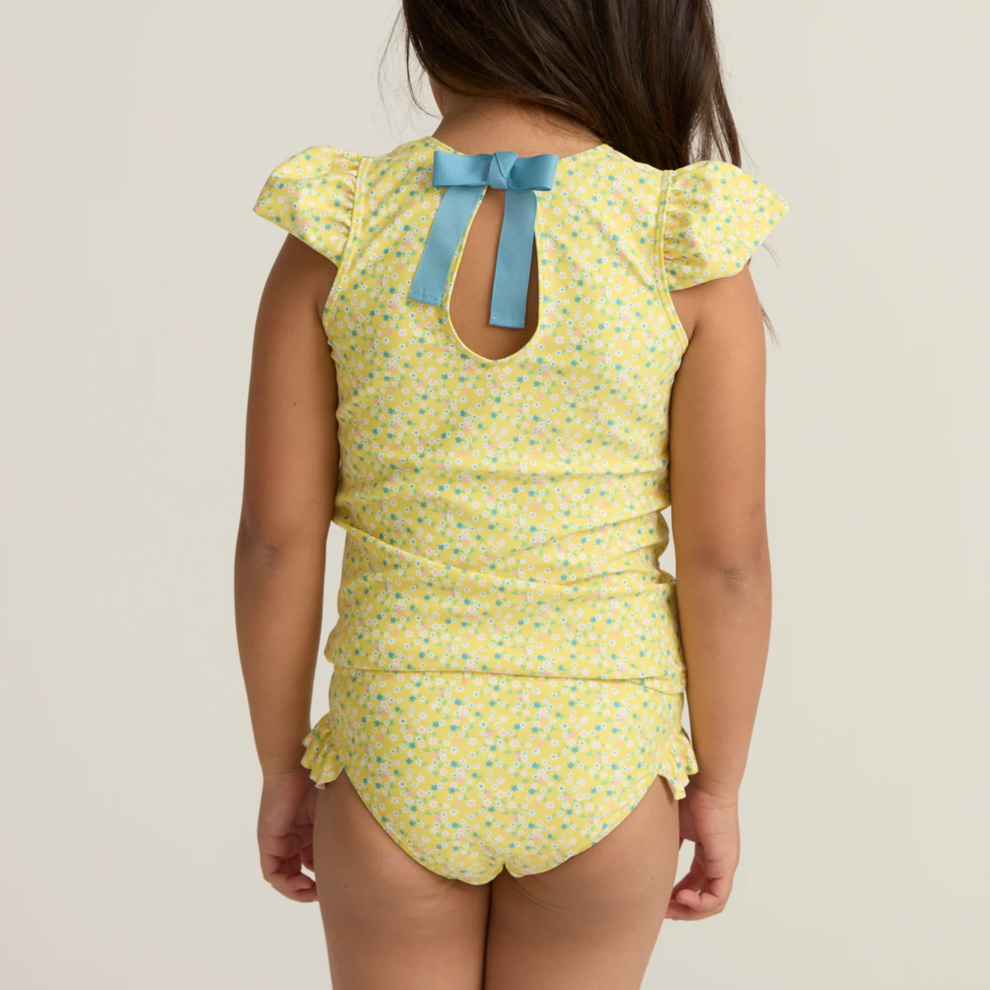 girls petite fleur cap sleeve rashguard set - Image 5