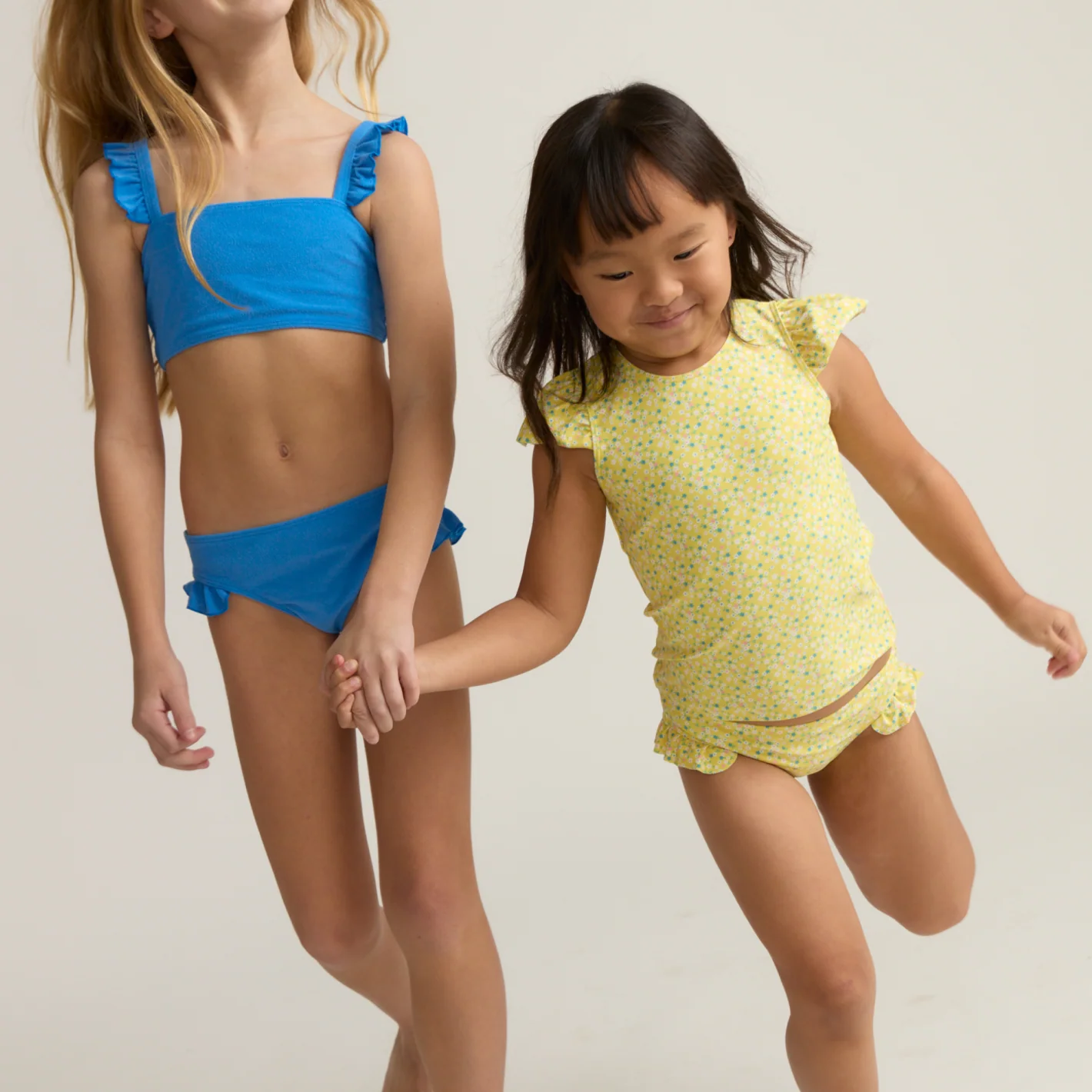 girls petite fleur cap sleeve rashguard set - Image 6
