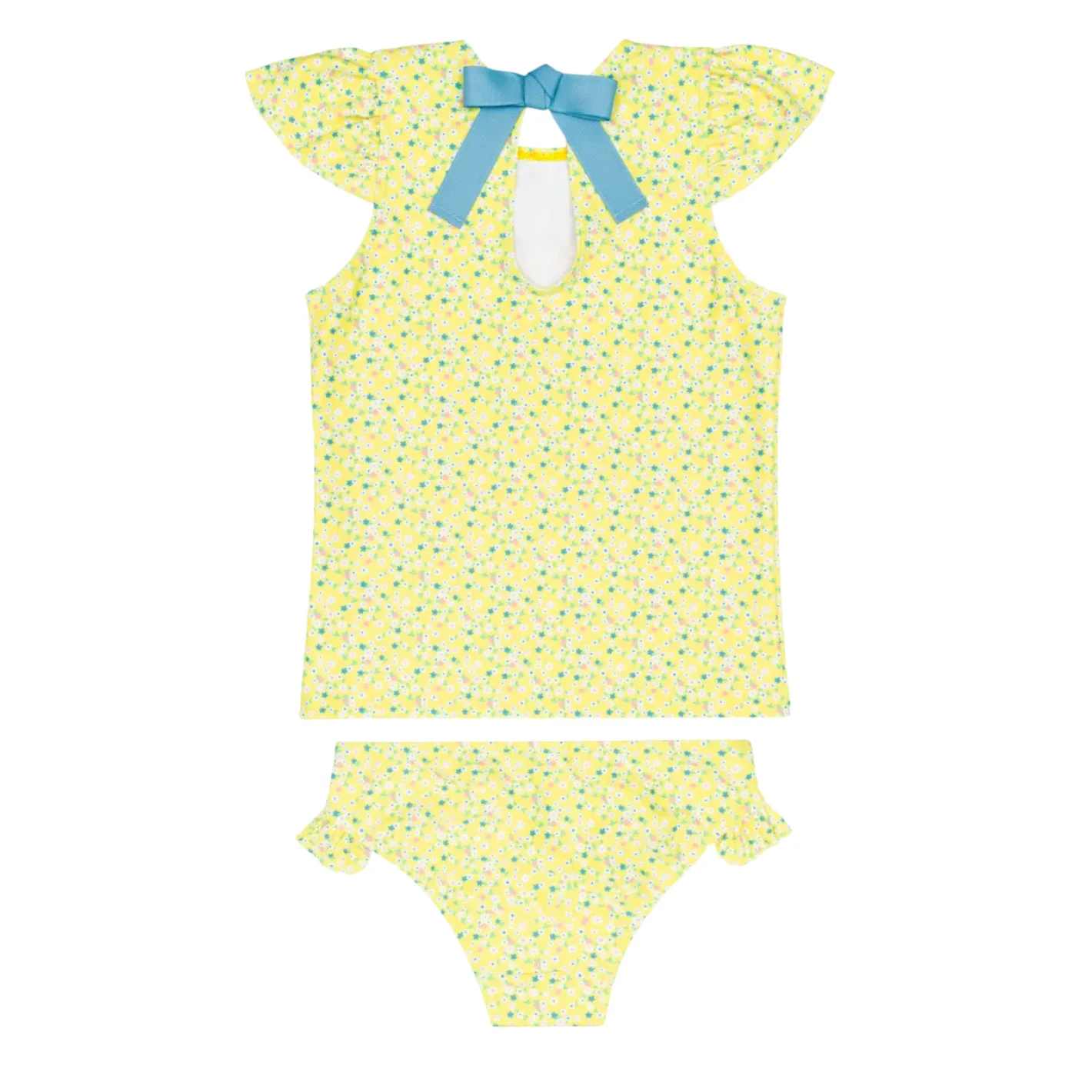 girls petite fleur cap sleeve rashguard set - Image 7