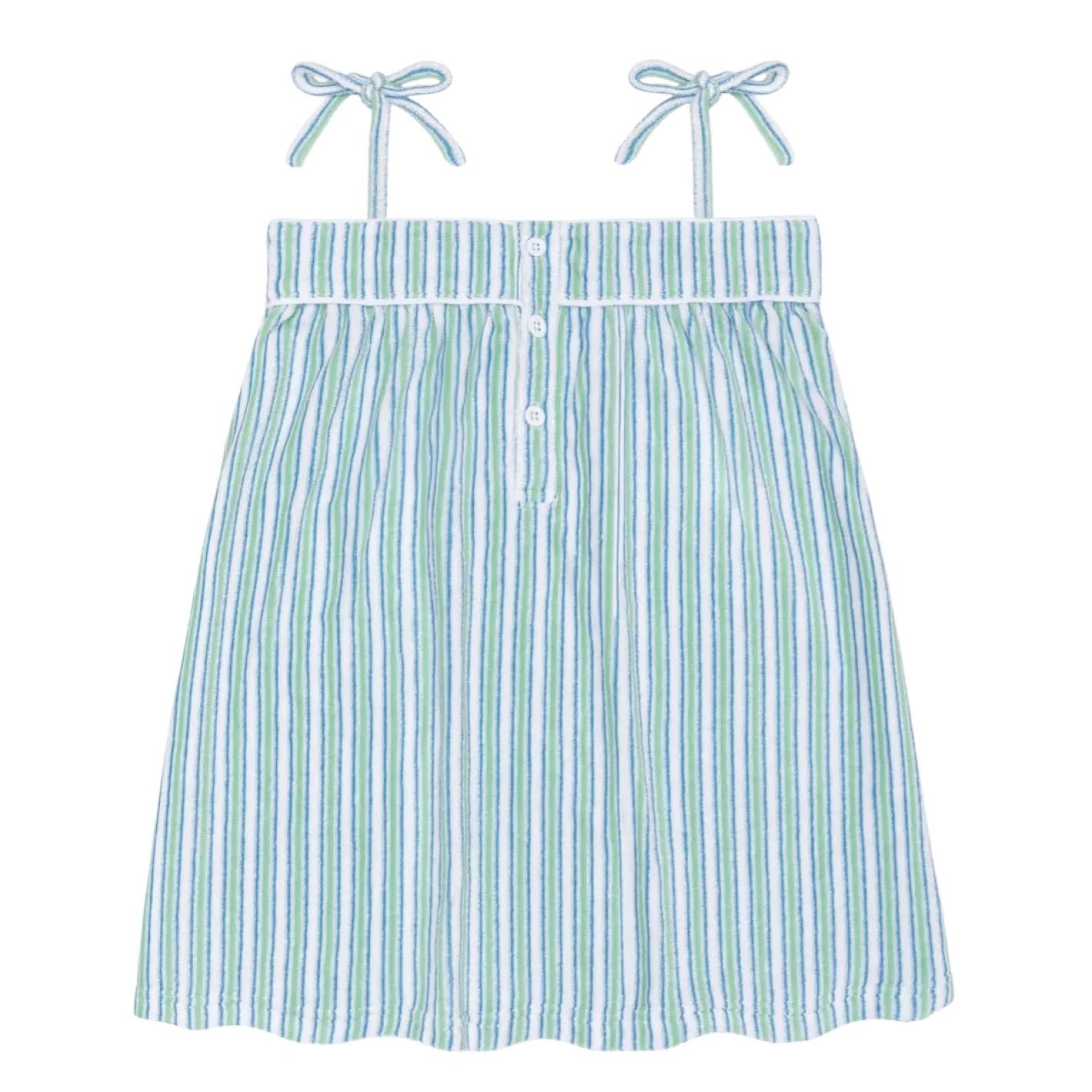 girls tamarin stripe french terry tie-strap dress - Image 5