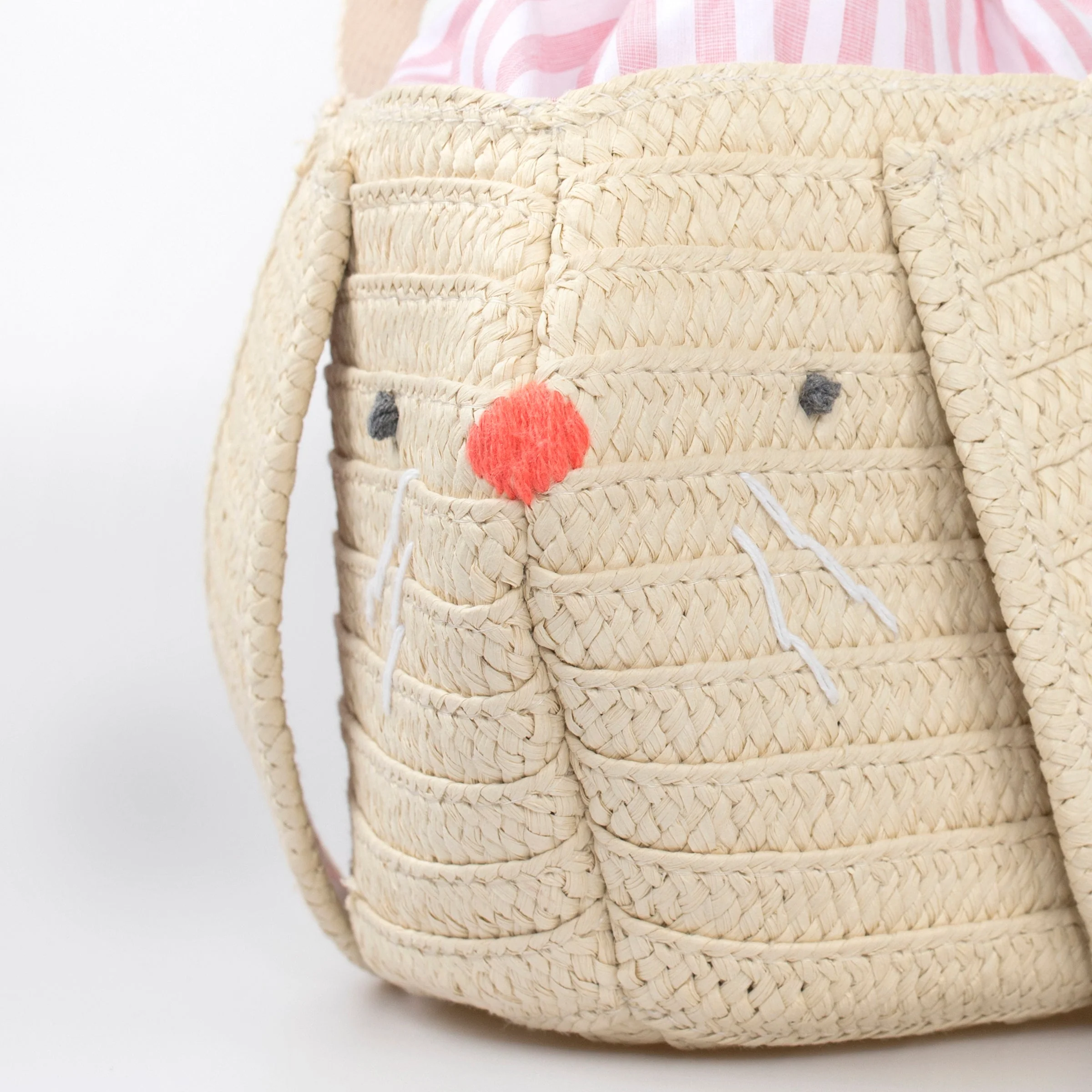 Stripy Ear Bunny Basket Bag - Image 5