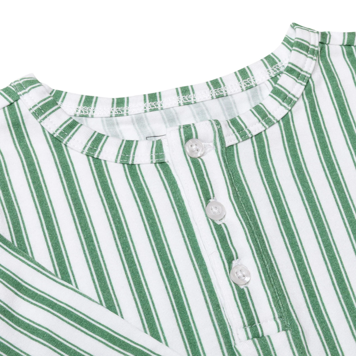 unisex boxwood ticking stripe pima pajamas set - Image 10