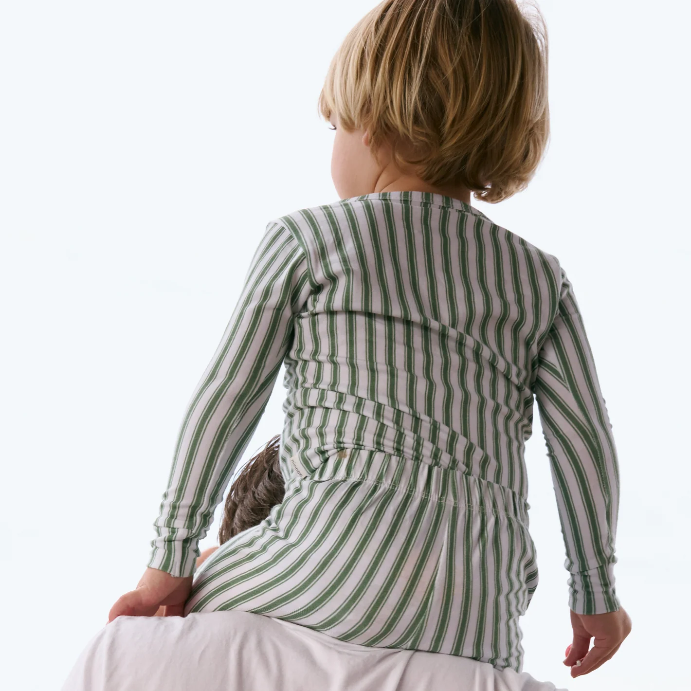 unisex boxwood ticking stripe pima pajamas set - Image 7
