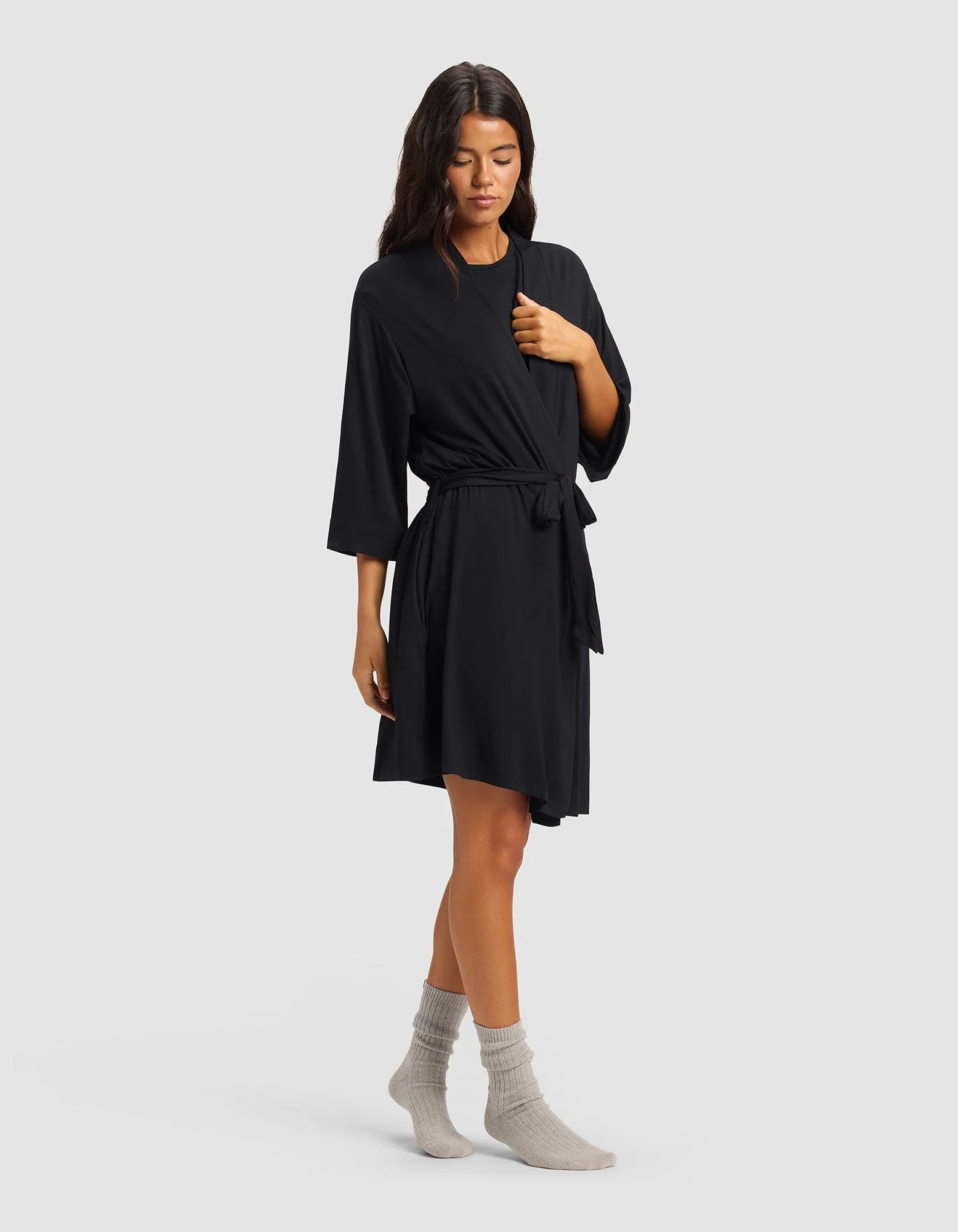 Women's Bamboo Stretch-Knit Kimono Robe - Image 21
