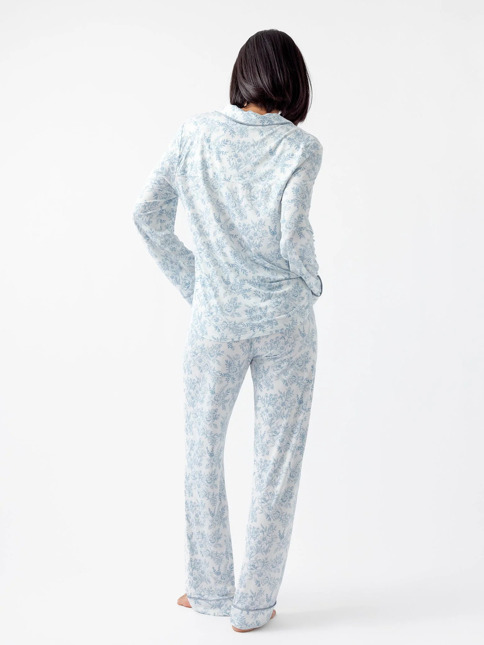 Women's Bamboo Stretch-Knit Long Sleeve Pajama Set - Image 16