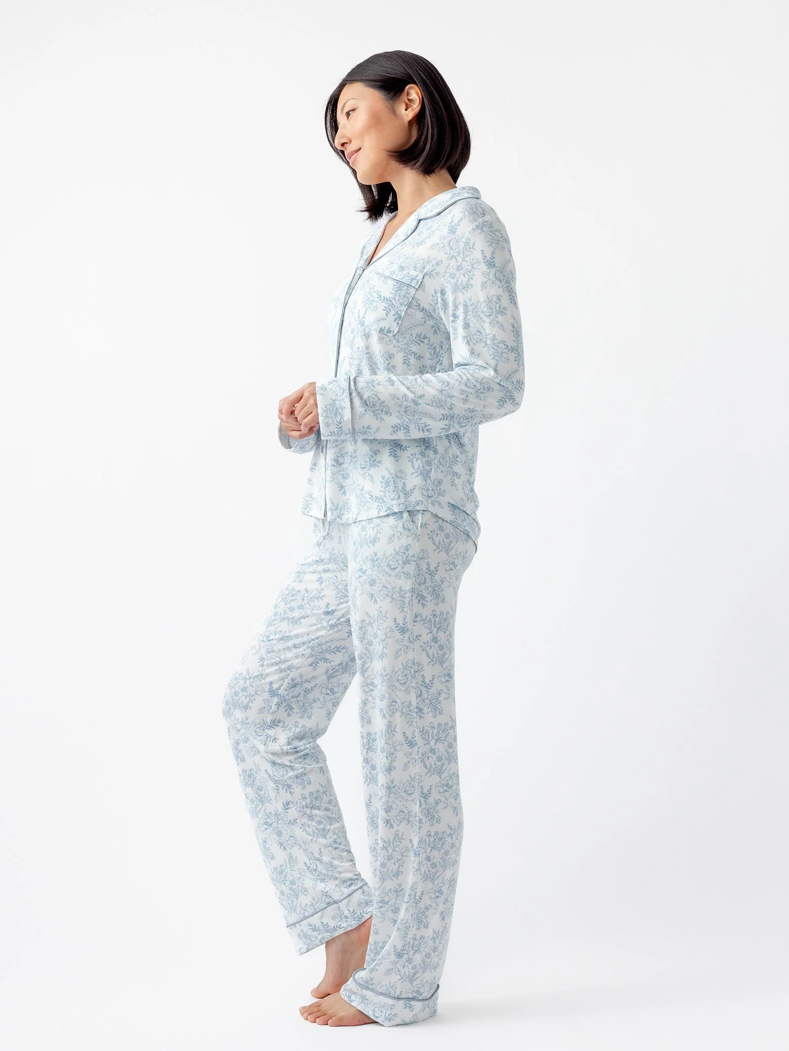 Women's Bamboo Stretch-Knit Long Sleeve Pajama Set - Image 17