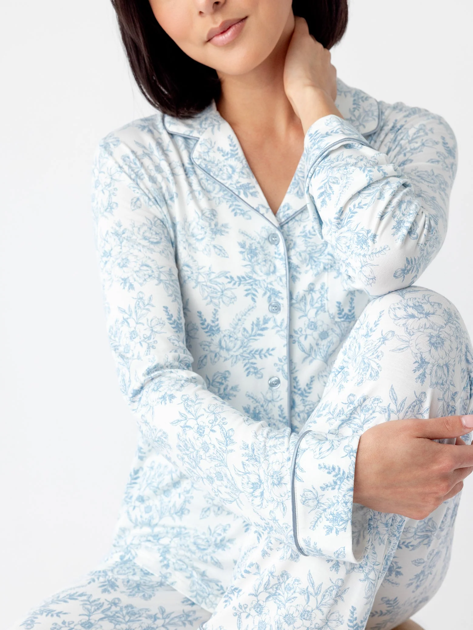 Women's Bamboo Stretch-Knit Long Sleeve Pajama Set - Image 23