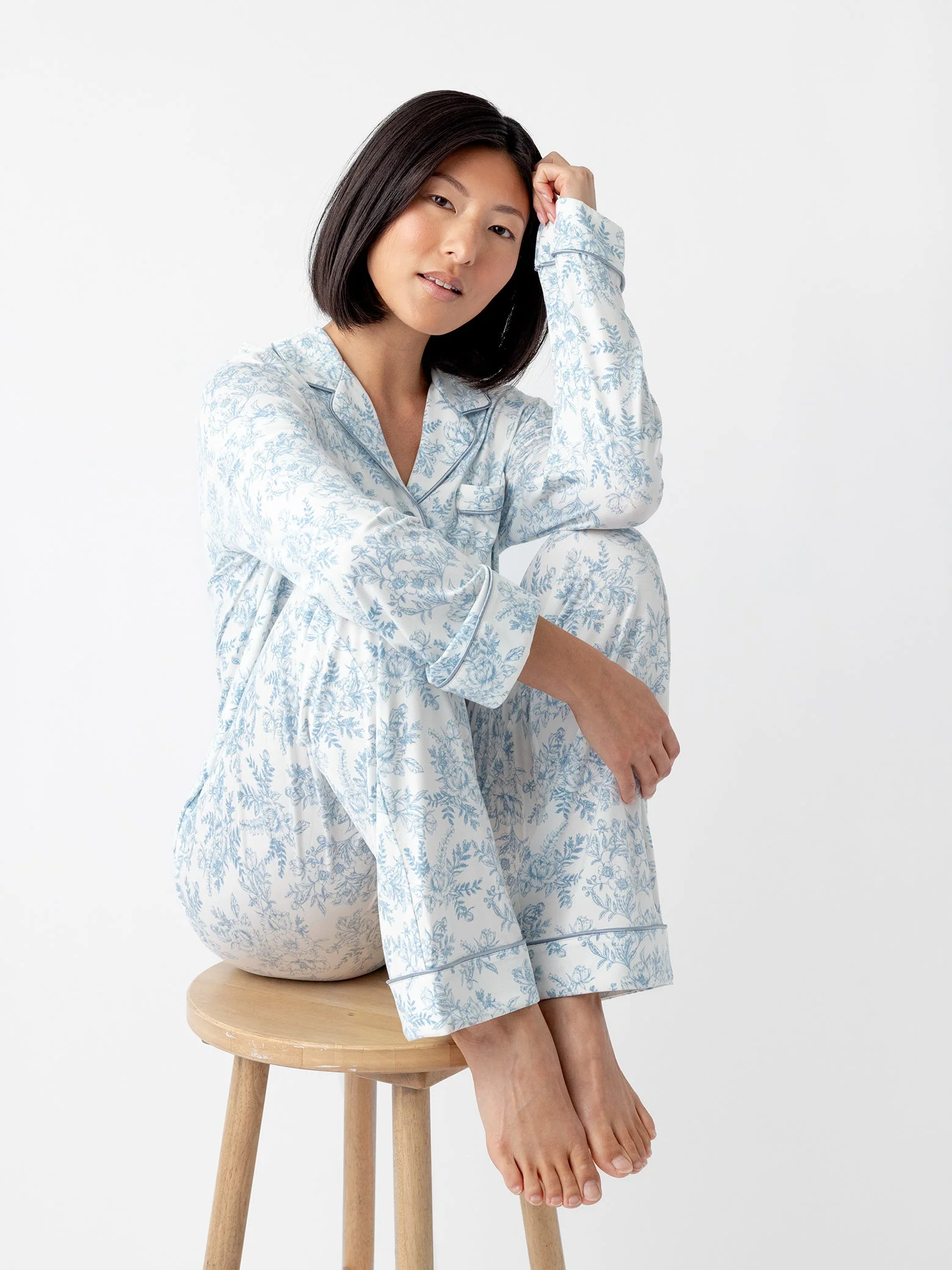 Women's Bamboo Stretch-Knit Long Sleeve Pajama Set - Image 24