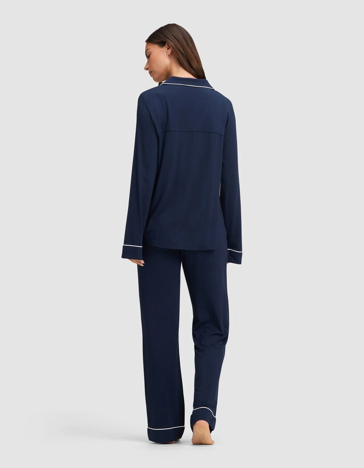 Women's Bamboo Stretch-Knit Long Sleeve Pajama Set - Image 3