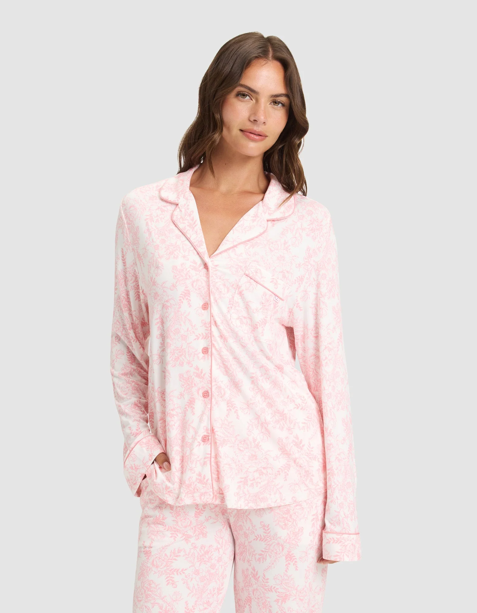Women's Bamboo Stretch-Knit Long Sleeve Pajama Set - Image 38