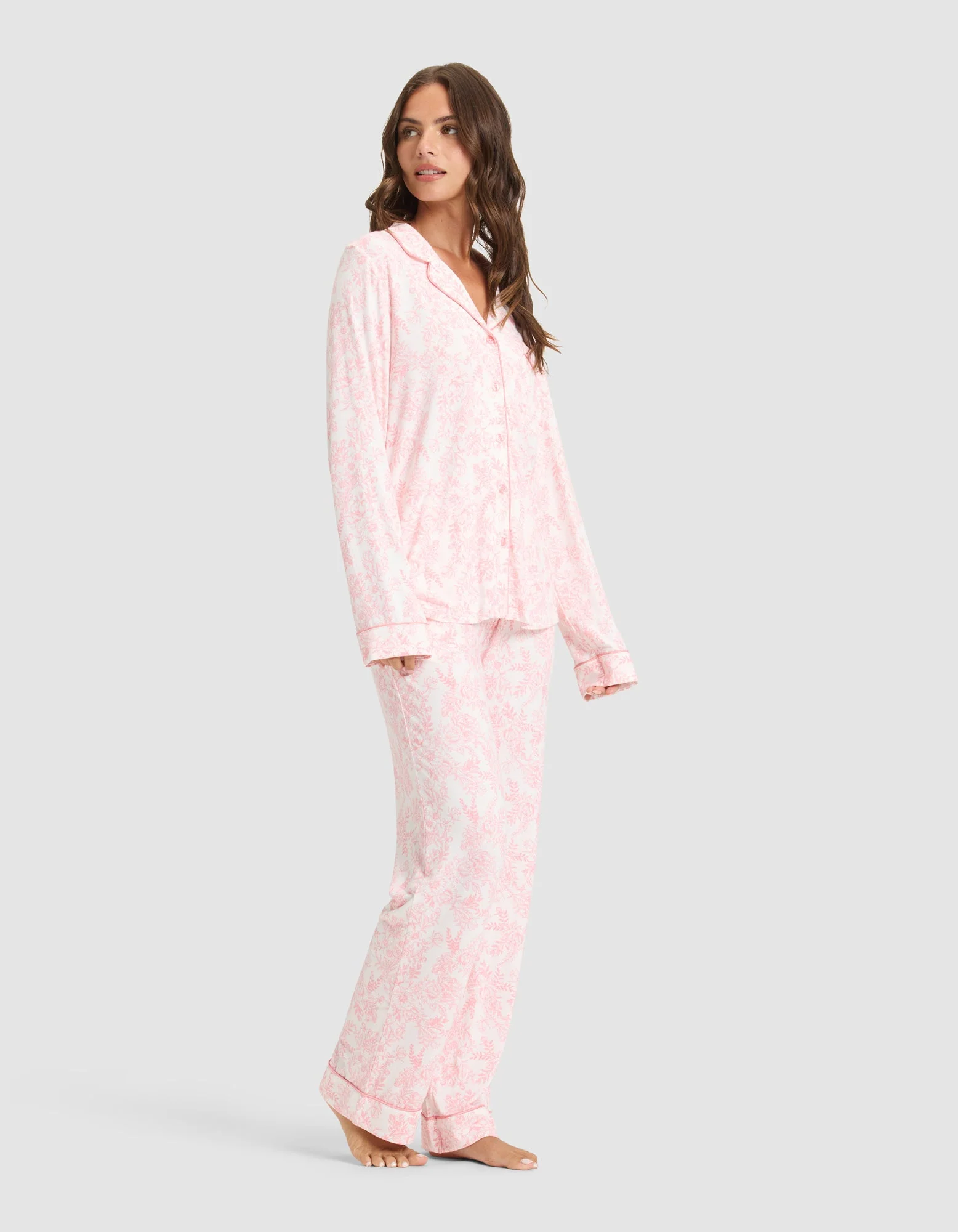 Women's Bamboo Stretch-Knit Long Sleeve Pajama Set - Image 39