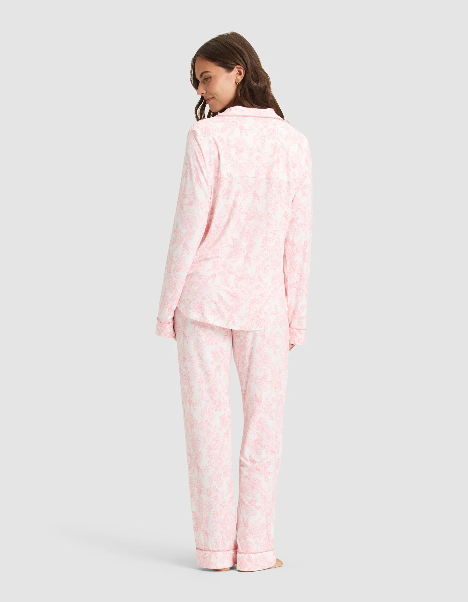 Women's Bamboo Stretch-Knit Long Sleeve Pajama Set - Image 40