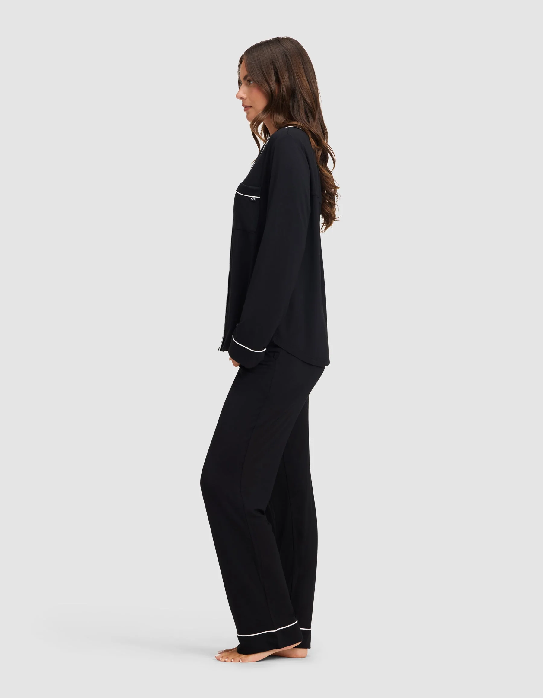 Women's Bamboo Stretch-Knit Long Sleeve Pajama Set - Image 49