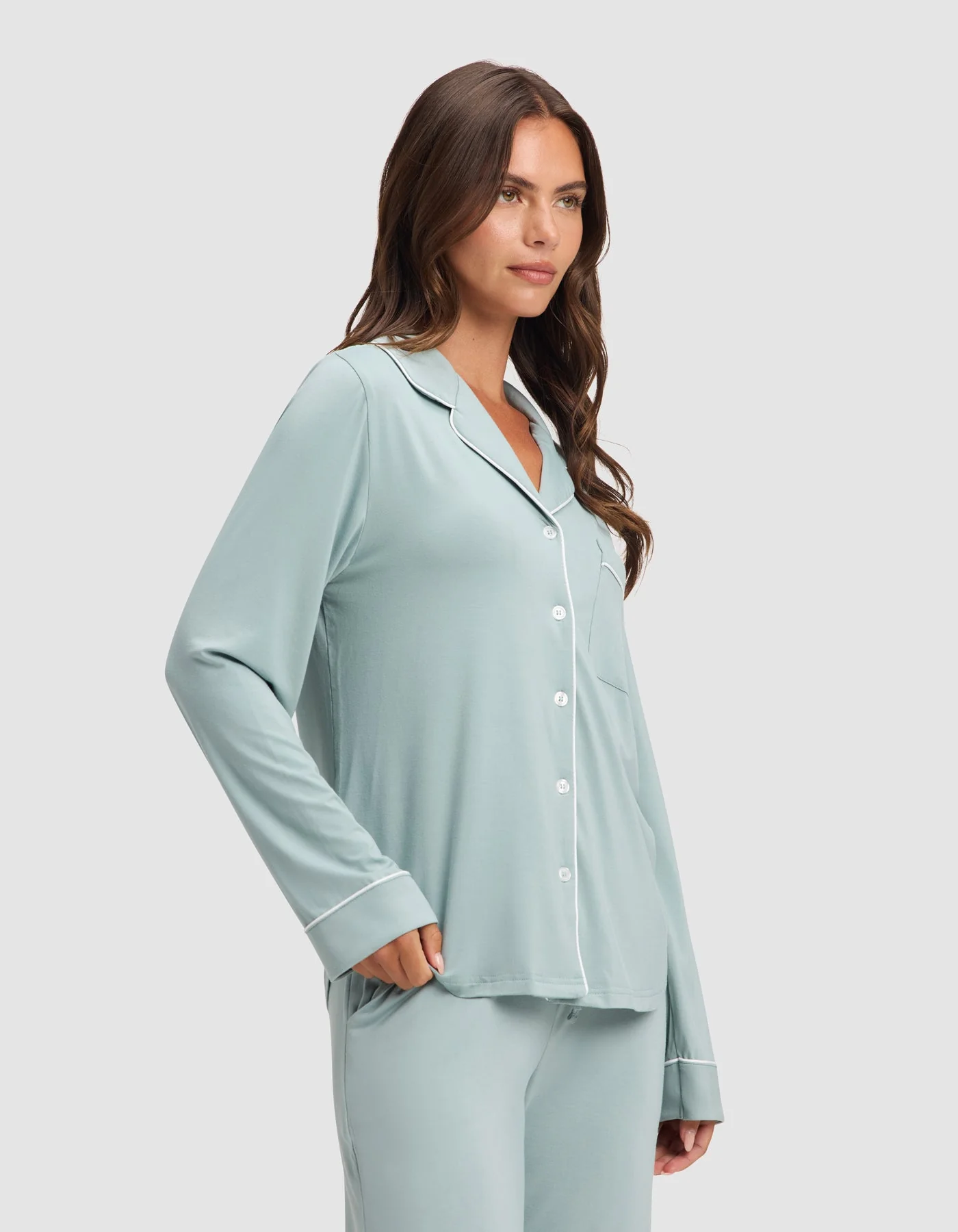 Women's Bamboo Stretch-Knit Long Sleeve Pajama Set - Image 58