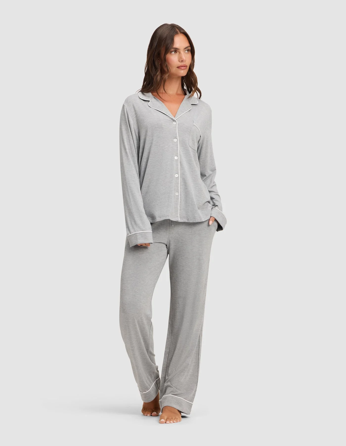 Women's Bamboo Stretch-Knit Long Sleeve Pajama Set - Image 60