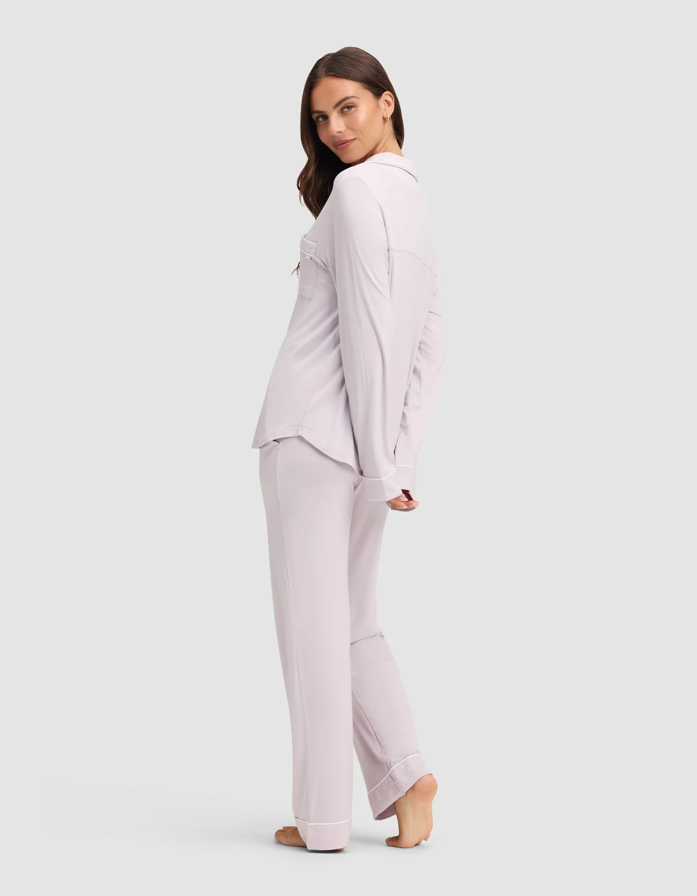 Women's Bamboo Stretch-Knit Long Sleeve Pajama Set - Image 74