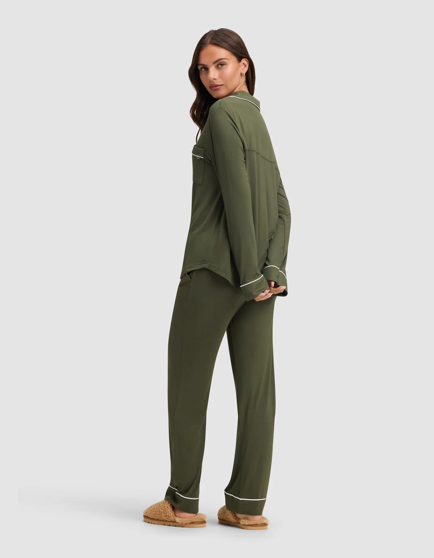 Women's Bamboo Stretch-Knit Long Sleeve Pajama Set - Image 79