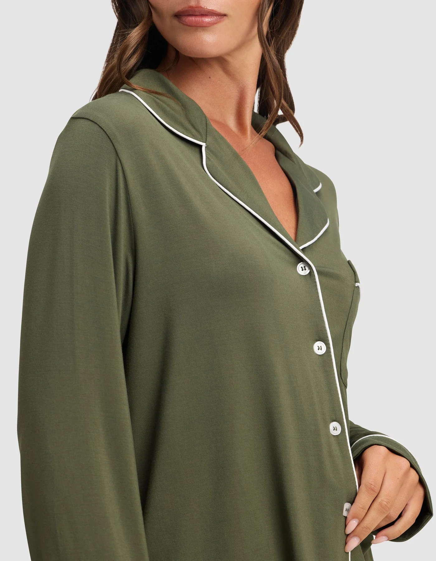 Women's Bamboo Stretch-Knit Long Sleeve Pajama Set - Image 81