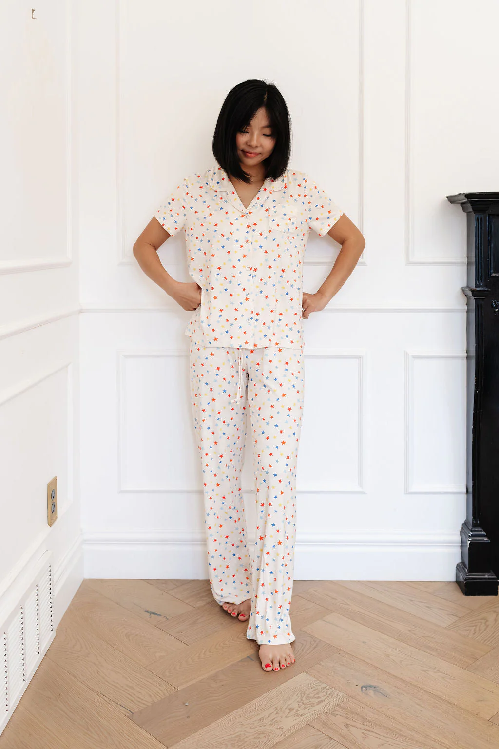 Women's Button Down Set in Stars - Image 4