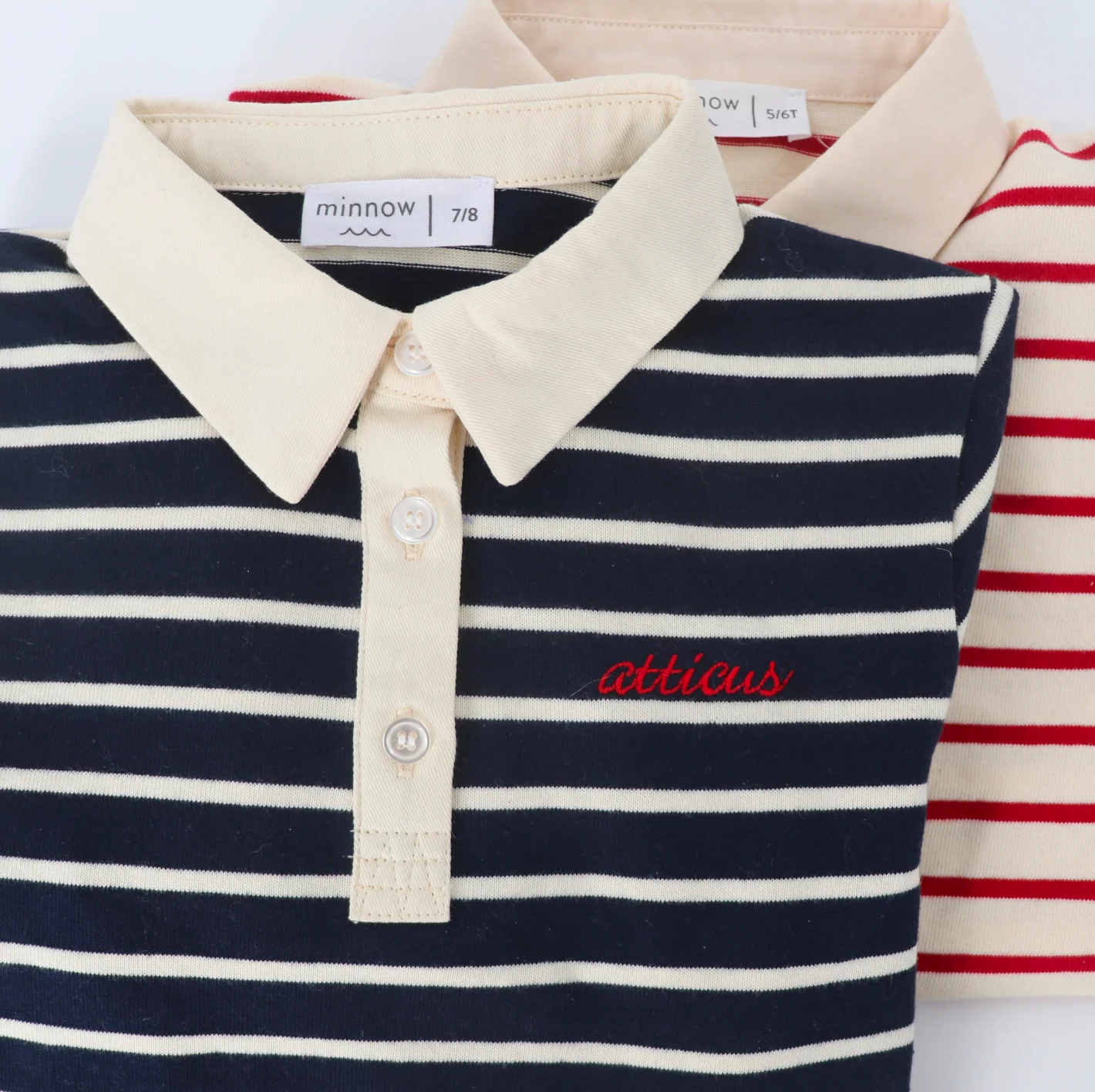 women's navy and cream stripe rugby shirt - Image 3