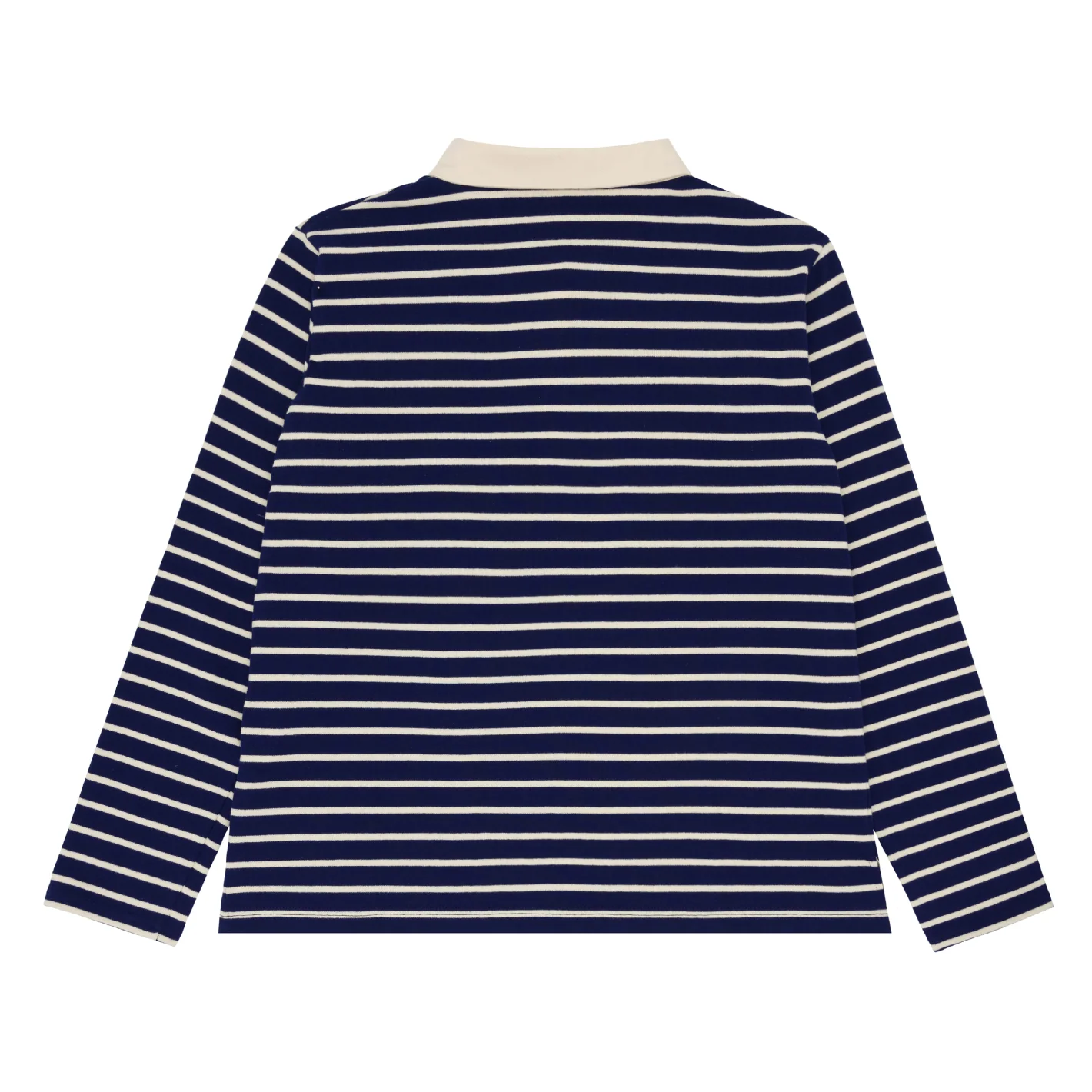 women's navy and cream stripe rugby shirt - Image 6